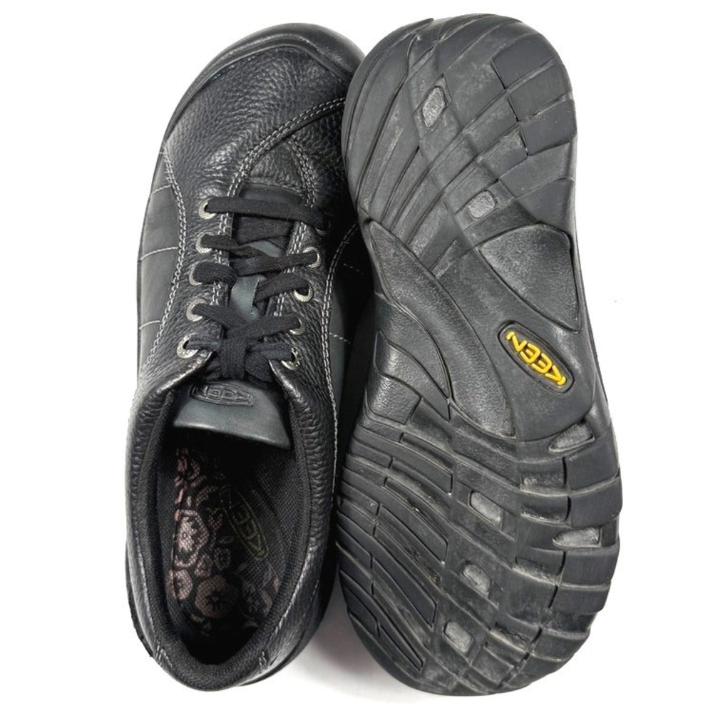 KEEN Presidio Womens Black Leather Suede Walking Shoes Sneakers Size 9.5 - Picture 3 of 7